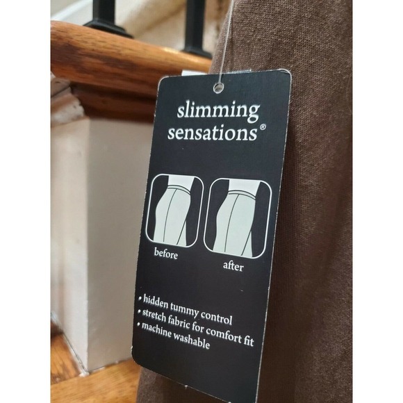 Counterparts Women's Solid Brown Polyester Mid Rise Comfort Waist capris 16 - Picture 8 of 12